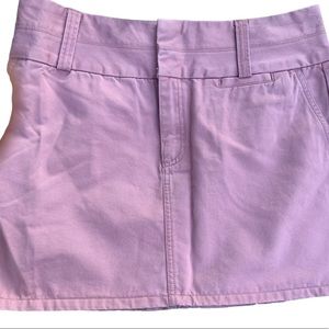 Old Navy Women's Skirt size 6 Pink 100% Cotton Pockets High Waistband Front Zip